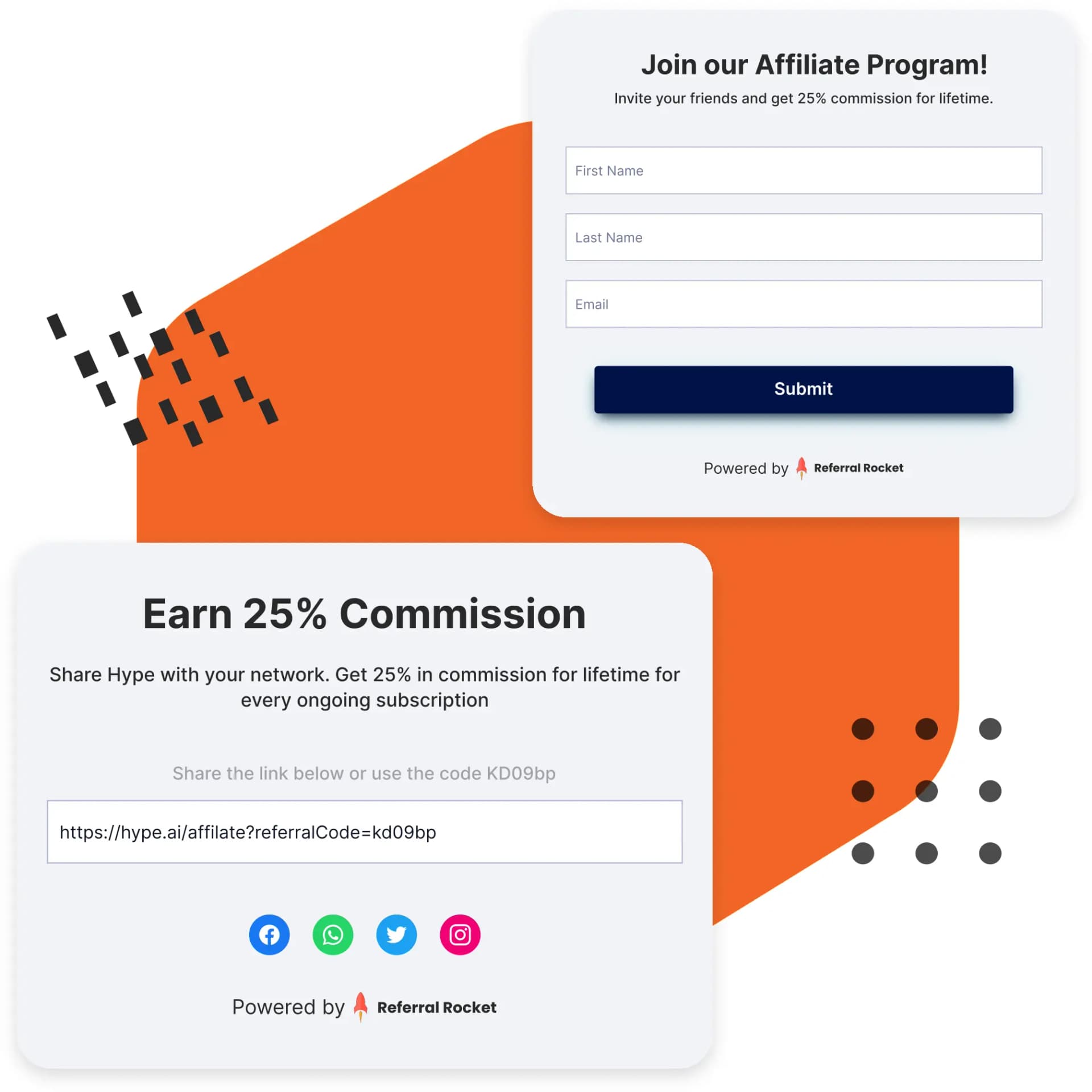 Referral Rocket helps fintech startups launch affiliate and referral programs to drive growth and transform users into advocates.