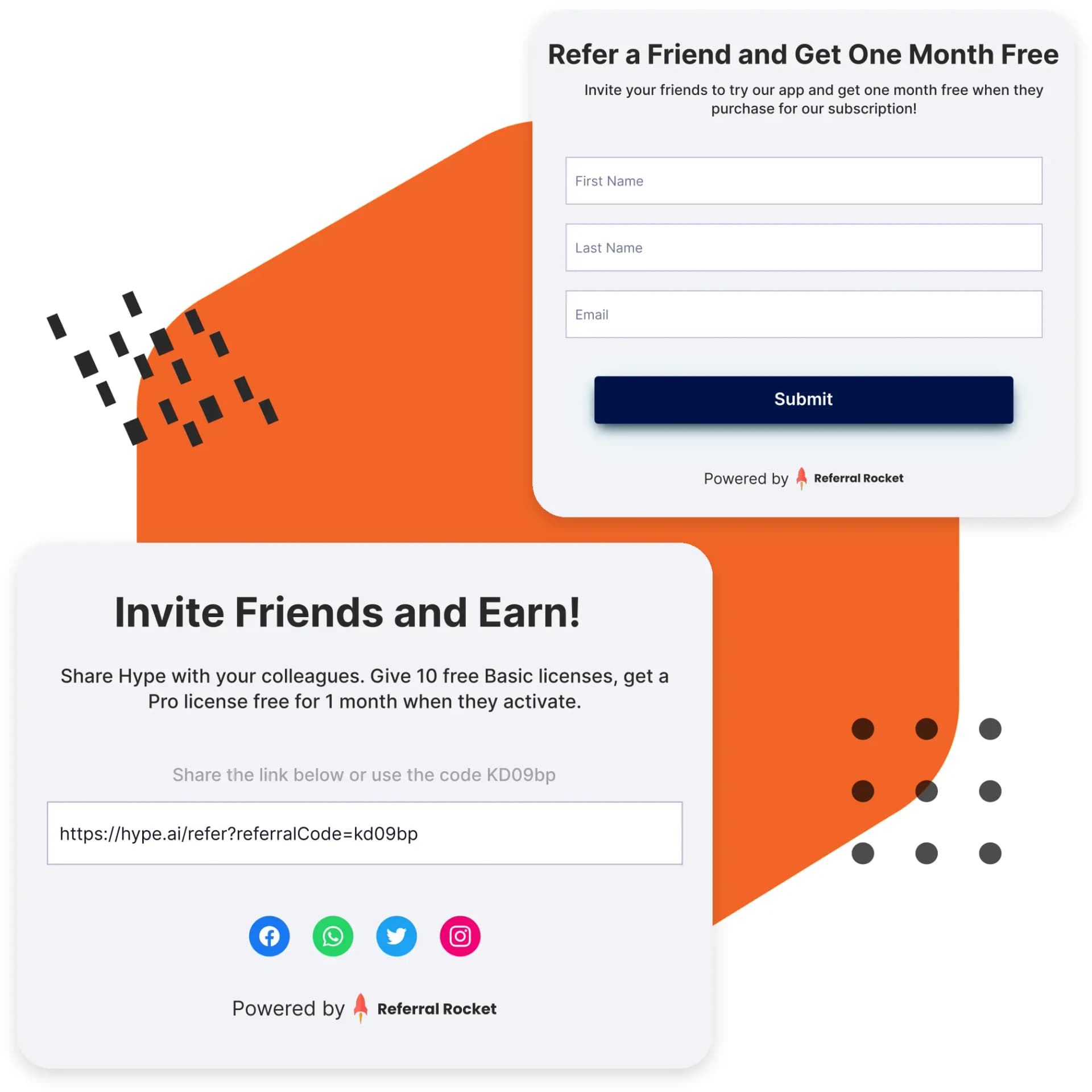 Referral Rocket empowers SaaS startups to launch referral & affiliate campaigns with customizable rewards and sharing options.